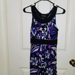 Enfocus Petite, Women's Size 6P, Purple and Black Dress